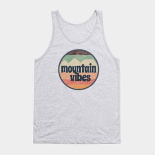 Mountain Vibes Retro Striped Texture Tank Top